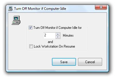 Monitor Off when Computer Remains idle (No User Input) for defined duration