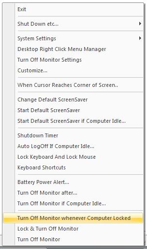 launch Change ScreenSaver Dialog from System Tray menu